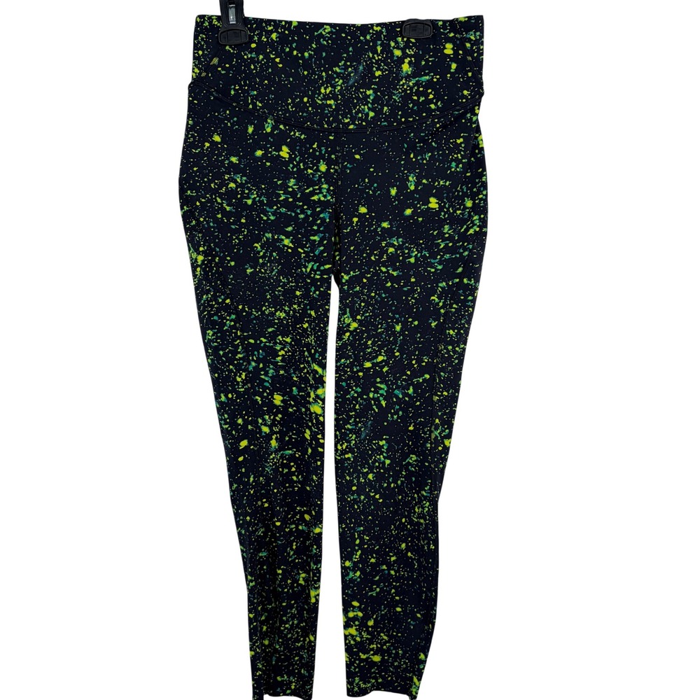 Lululemon Wunder Train High-Rise Tight Size 8 Black Neon Splatter W5EIPS